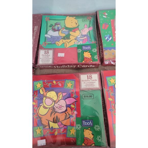 Vintage 1999 Cleo Disney Winnie the Pooh & Looney Tunes Christmas Cards NWT - Picture 11 of 16